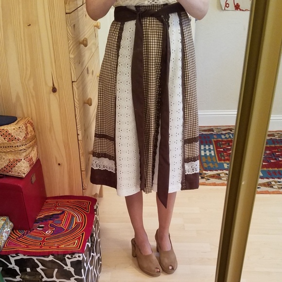 Vintage Dresses & Skirts - Vintage 70s Prairie Square Dance Hippie Skirt M